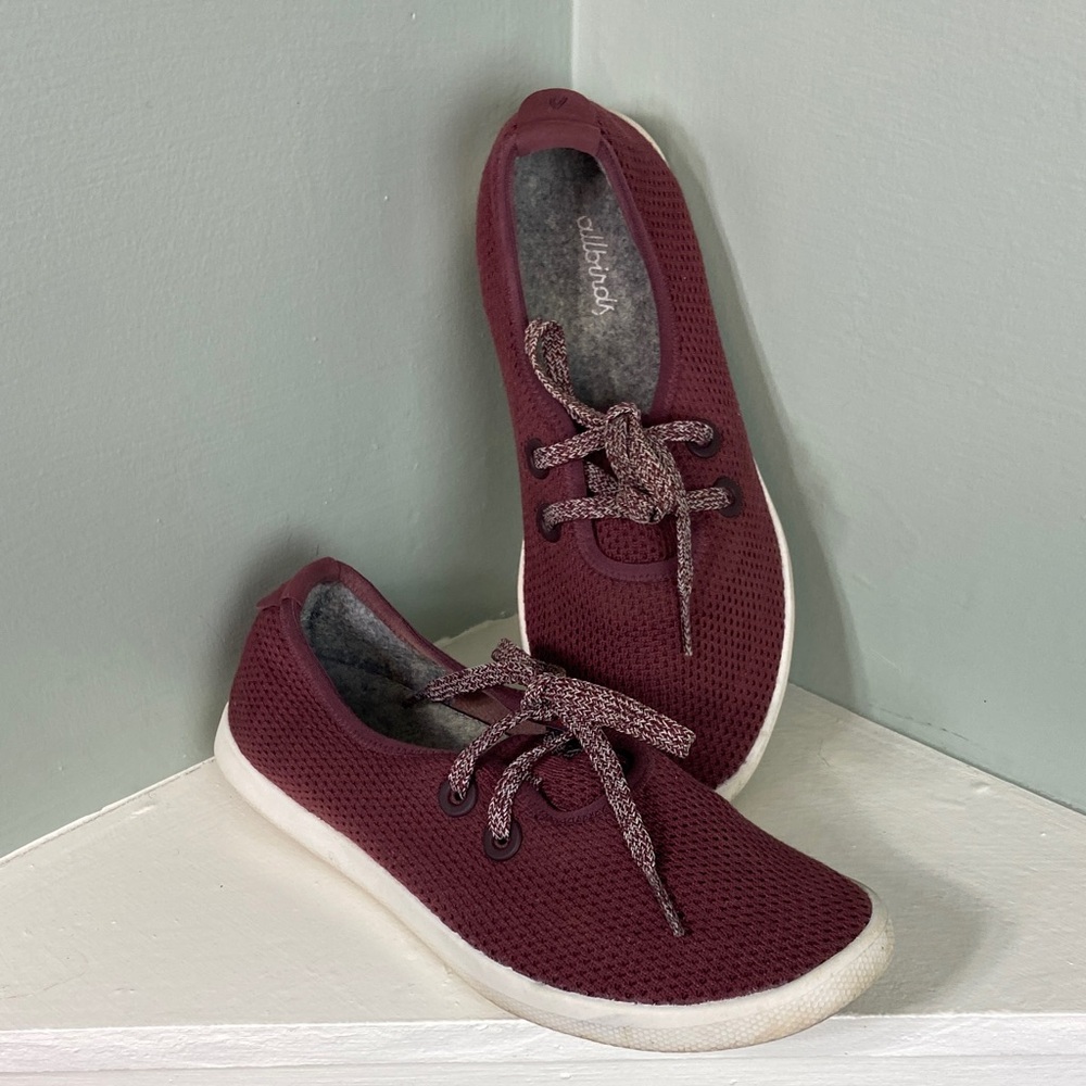 Allbirds Women's Maroon Treeskipper Sneakers Shoes Size 7 Wide width lightweight